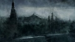 Ruins architecture mist buildings digital art fantasy art 