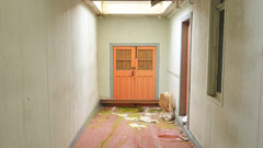 Ruins buildings hallway