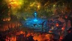 Ruins cityscapes artwork fantasy art Shuxing Li