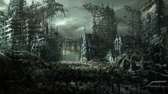 Ruins cityscapes buildings