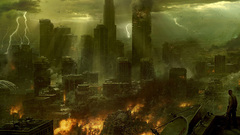 Ruins cityscapes post-apocalyptic buildings