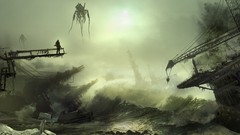 Ruins killzone artwork video games futuristic post-apocalyptic