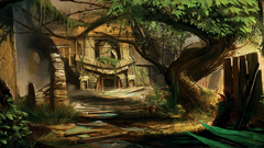 Ruins paint artwork abandoned