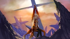 Ruins pink hair anime girls guilty crown yuzuriha inori 