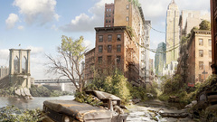 Ruins post-apocalyptic new york