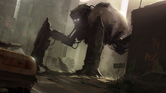 Ruins Robots buildings science