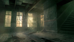 Ruins stairways artwork window