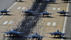 Runway air force f-15 eagle tire tracks