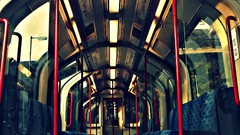 Rural urban cities railroad tracks grim citylife wagons