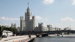 Russia Bridges buildings Moscow