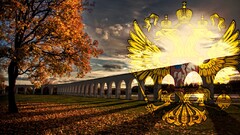 Russia digital art Trees sunlight