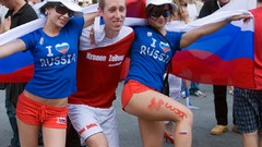 Russia euro 2012 Russian flags