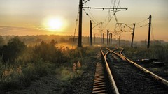Russia trains railroad tracks