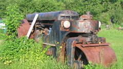 Rusted steamroller