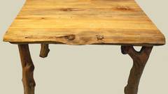 Rustic tablebookend pine top