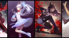 rwby Ruby Rose (character) weiss schnee yang xiao long collage