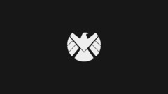 S.H.I.E.L.D. simple logo black background TV series