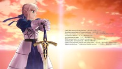 Saber anime girls fate stay night fate series