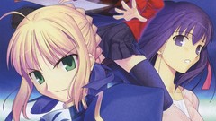 Saber anime girls fate stay night matou sakura tohsaka rin 