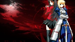 Saber anime girls fate stay night tohsaka rin fate series