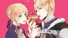 Saber anime girls fate zero fate series anime boys multiple 