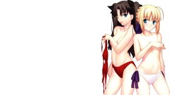 Saber blondes anime girls blue eyes brunettes fate stay night 