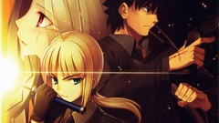 Saber blondes anime girls fate zero irisviel von einzbern emiya 