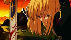 Saber Swords blondes anime girls fate zero fate series