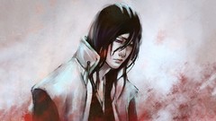 Sadness looking down long hair bleach Kuchiki byakuya hair 