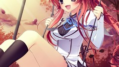 Sakura anime girls school uniforms blossoms mashiroiro symphony 