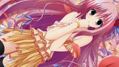 Sakura dress pink hair long hair anime girls thigh highs Sora 