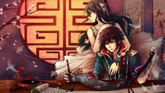 Sakura long hair anime girls Scrolls