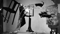 Salvador Dalí abstract artwork Men cats monochrome