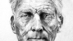 Samuel Beckett graphite portraits