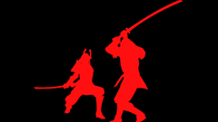 Samurai black abstract