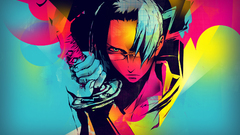 samurai champloo Anime anime boys sword colorful Katana glasses