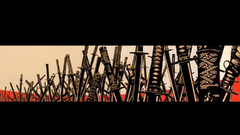 samurai sword Katana fantasy art black background Asia artwork