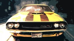 San Francisco driver illustrations muscle cars Dodge Charger R/T