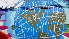 San Francisco Earth peace street art