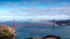 San Francisco golden gate bridge cityscapes skylines