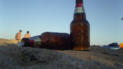 Sand bottles beers