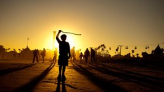 Sand children Boys! silhouettes shadows sunlight