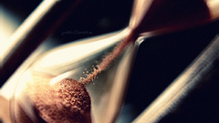 Sand hourglass blurred