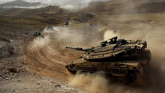 Sand israel merkava tanks