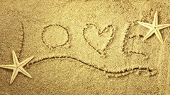 Sand love starfish writing