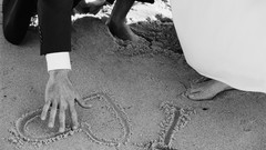 Sand love symbol monochrome