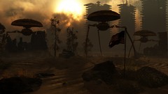 Sand Machines Robots Redneck USA buildings science fiction