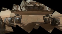 Sand Mars wheels Six curiosity Rover outer space self-portrait 