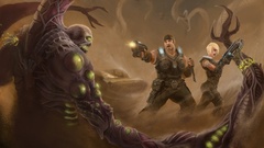 Sand Men woman dust Monsters science fiction gears of war 3 