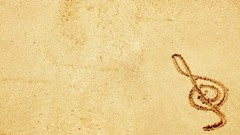 Sand Music Drawn musical notes